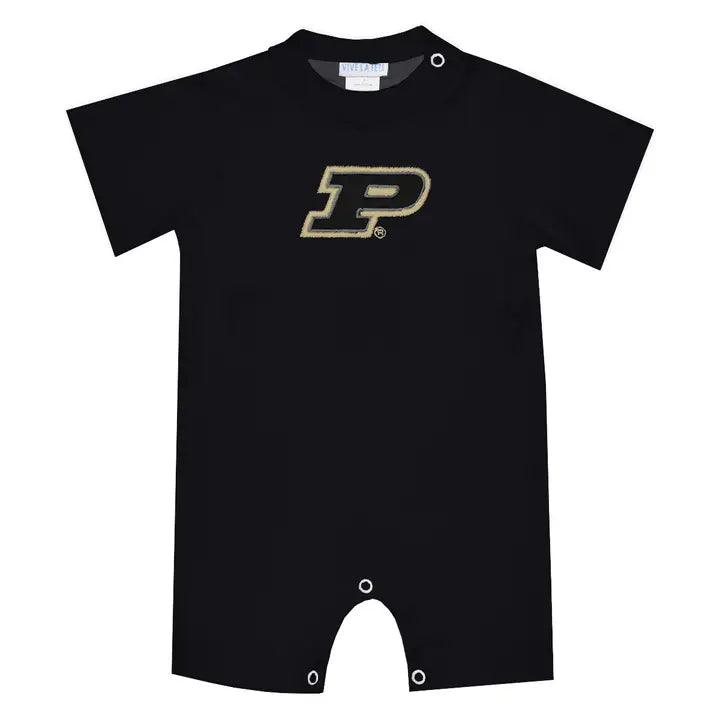 Purdue Boilermakers Embroidered Short Sleeve Boys Romper