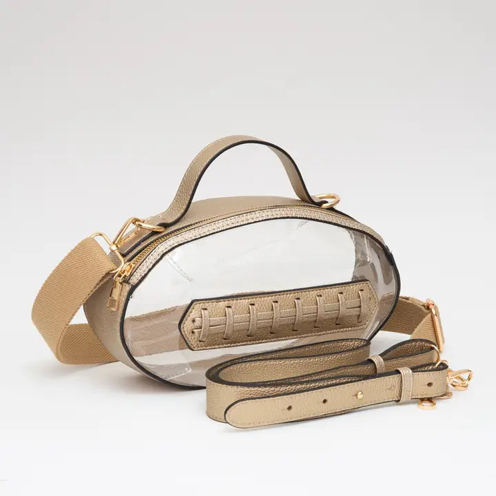 Football Shaped Clear Bag