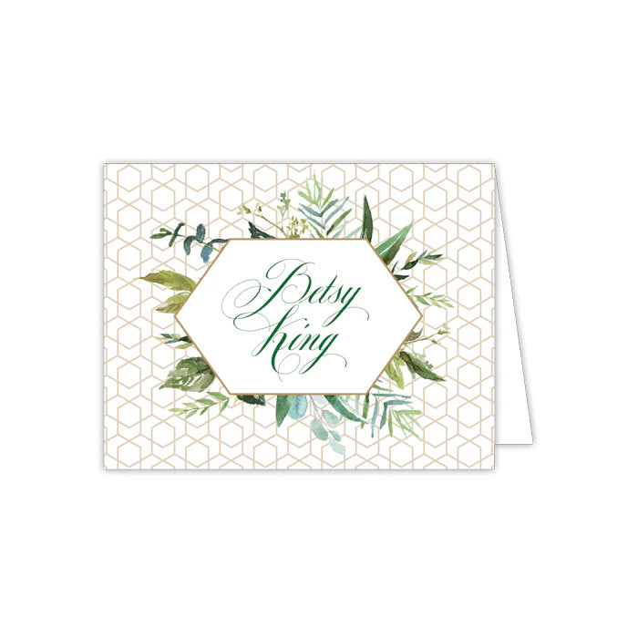 RB Hand painted Greenery Folded Note