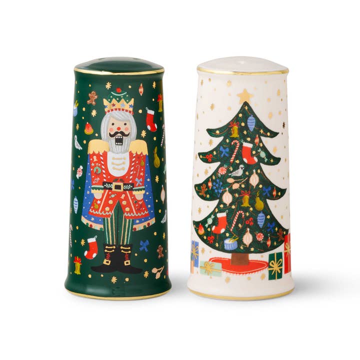 Rifle Paper Co Nutcracker Salt and Pepper Shaker Set