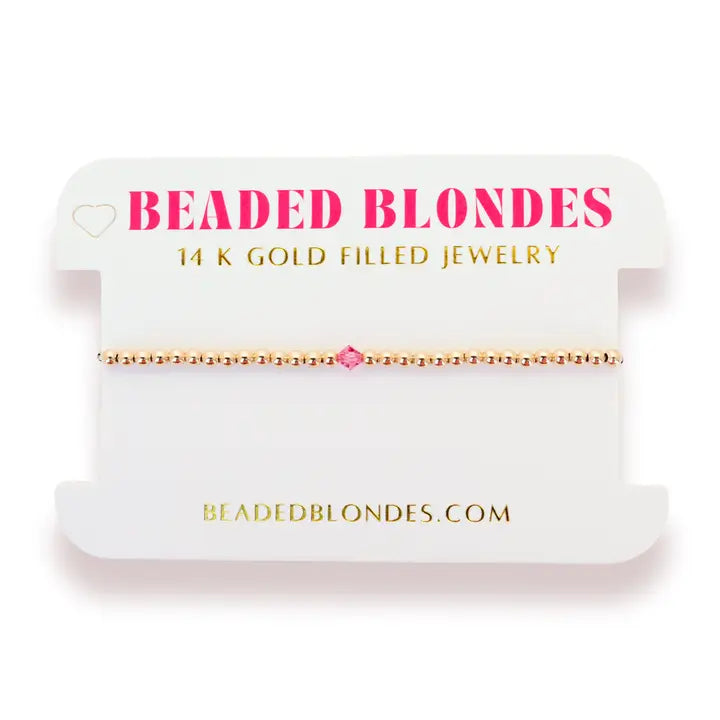Beaded Blondes Birthstone Bracelets