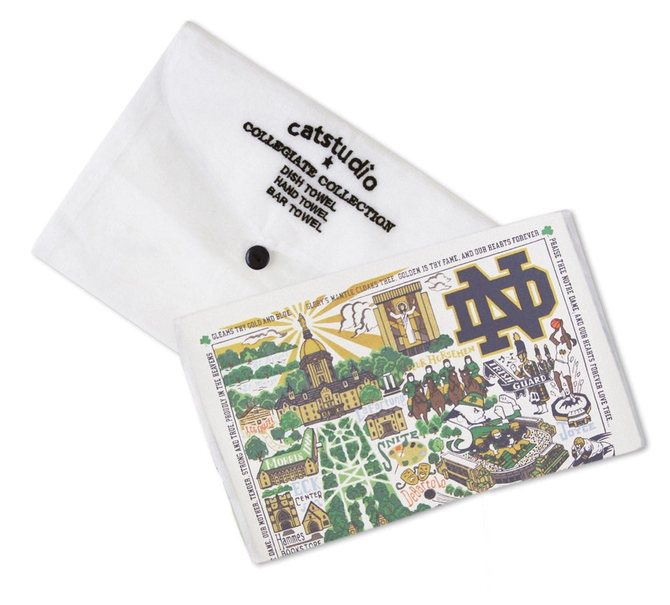 catstudio Notre Dame Embroidered Dish Towel