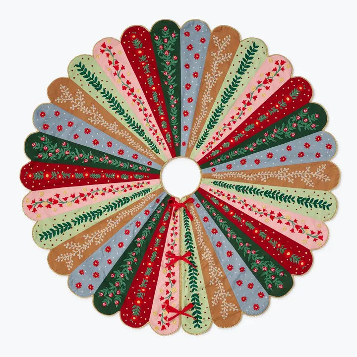 Rifle Paper Co Embroidered Tree Skirt