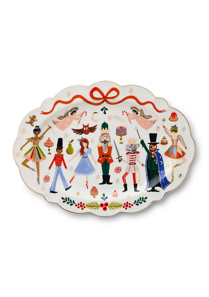 Rifle Paper Co Nutcracker Large Porcelain Serving Platter
