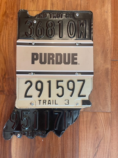 Colts, Purdue, State of Indiana License Plate Signs