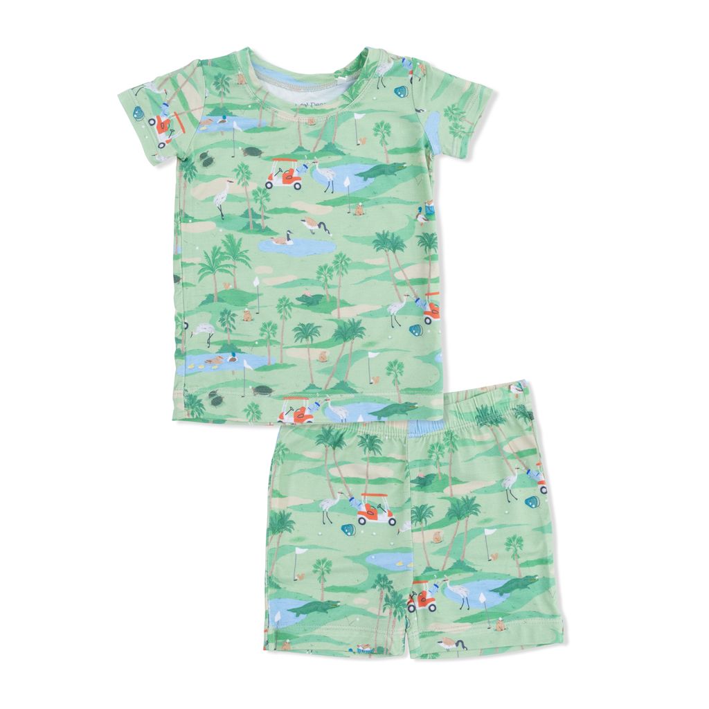 Angel Dear SS26 Boy Golf Oasis Animals - Loungewear Short Set