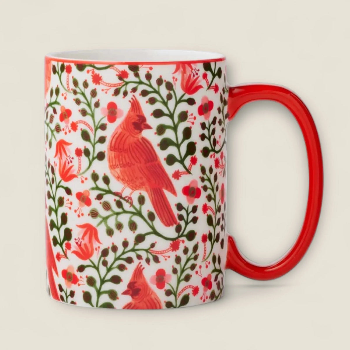 Rifle Paper Co Christmas Cardinals Porcelain Mug