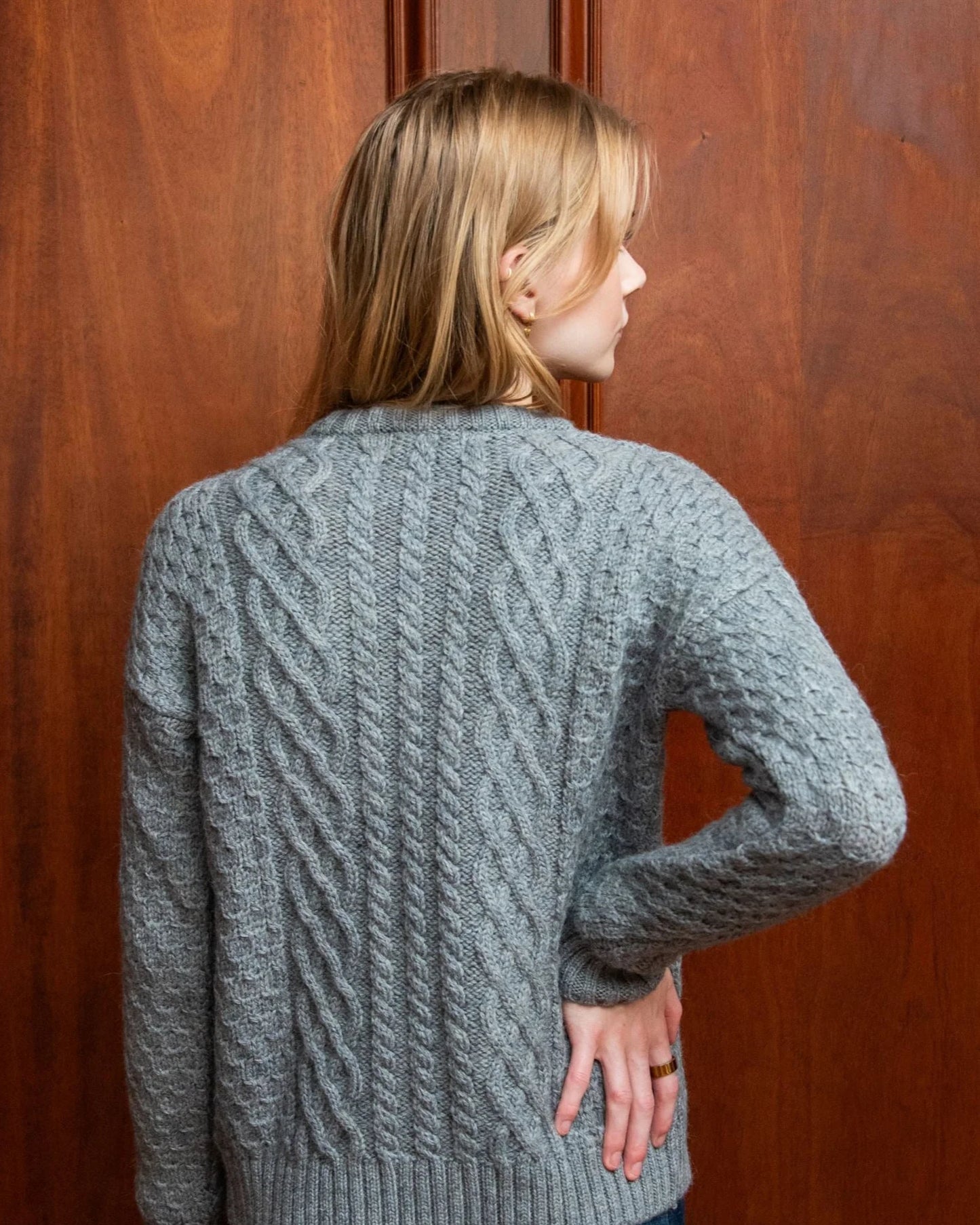 Collegiate Knitwear Woman's British Wool Fisherman Sweater
