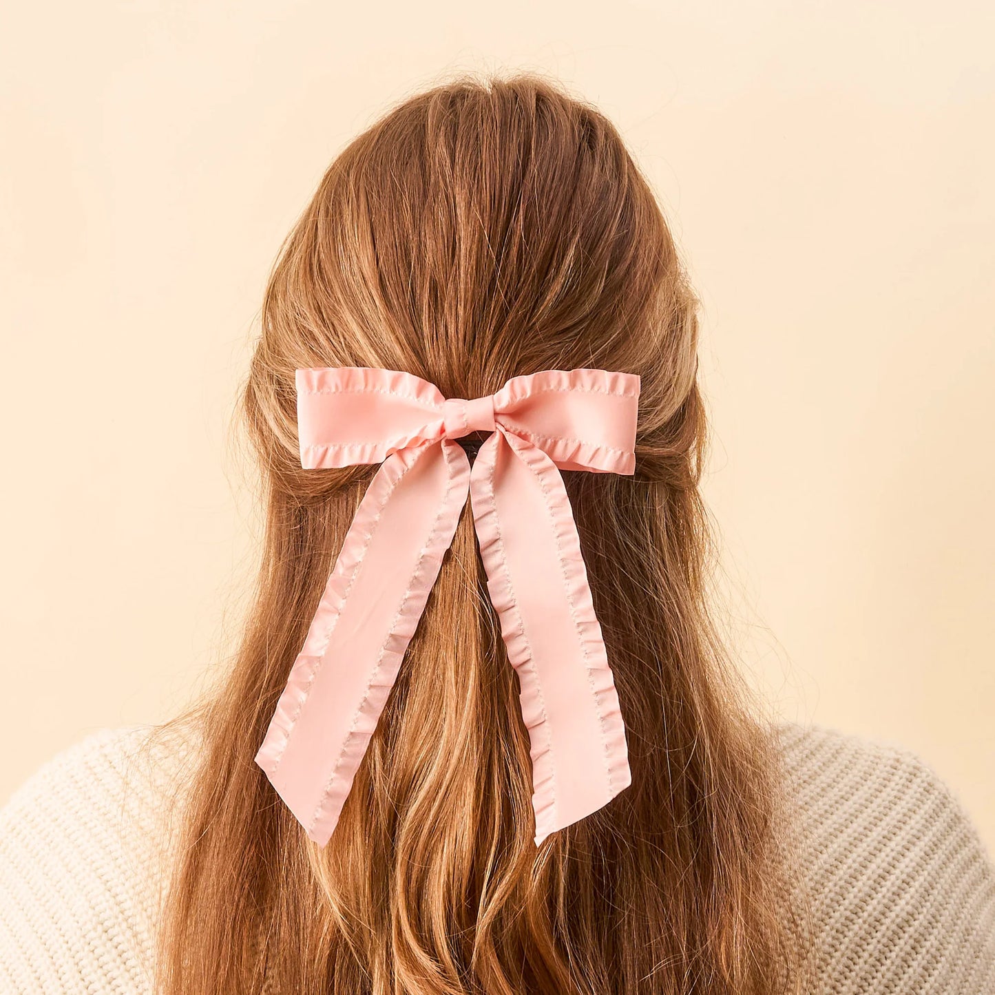 Ruffle Blush Hair Bow
