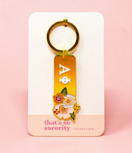 Flower Enamel Keychain