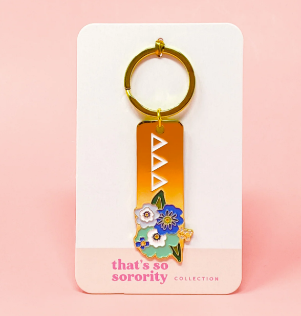 Flower Enamel Keychain