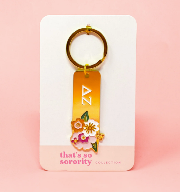 Flower Enamel Keychain