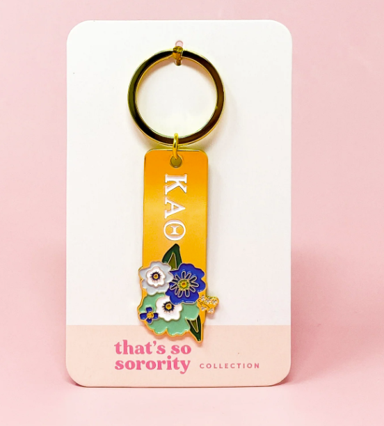 Flower Enamel Keychain