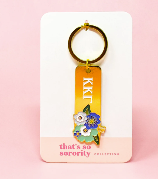 Flower Enamel Keychain