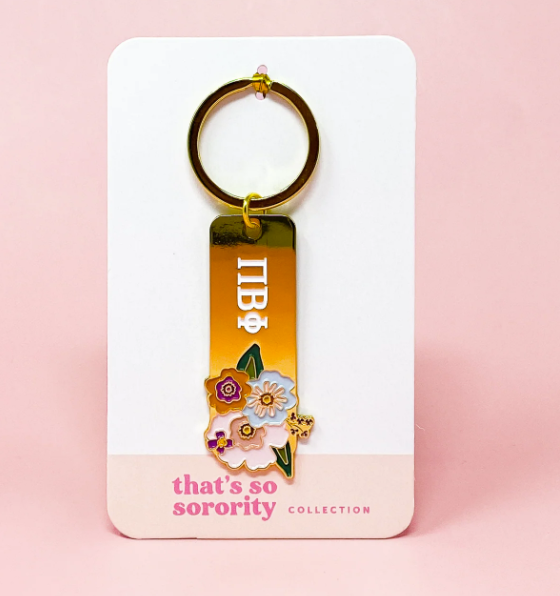 Flower Enamel Keychain