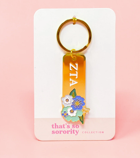 Flower Enamel Keychain