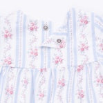 Angel Dear FW26 Anna Floral Stripe - Smocked Long Sleeve Romper