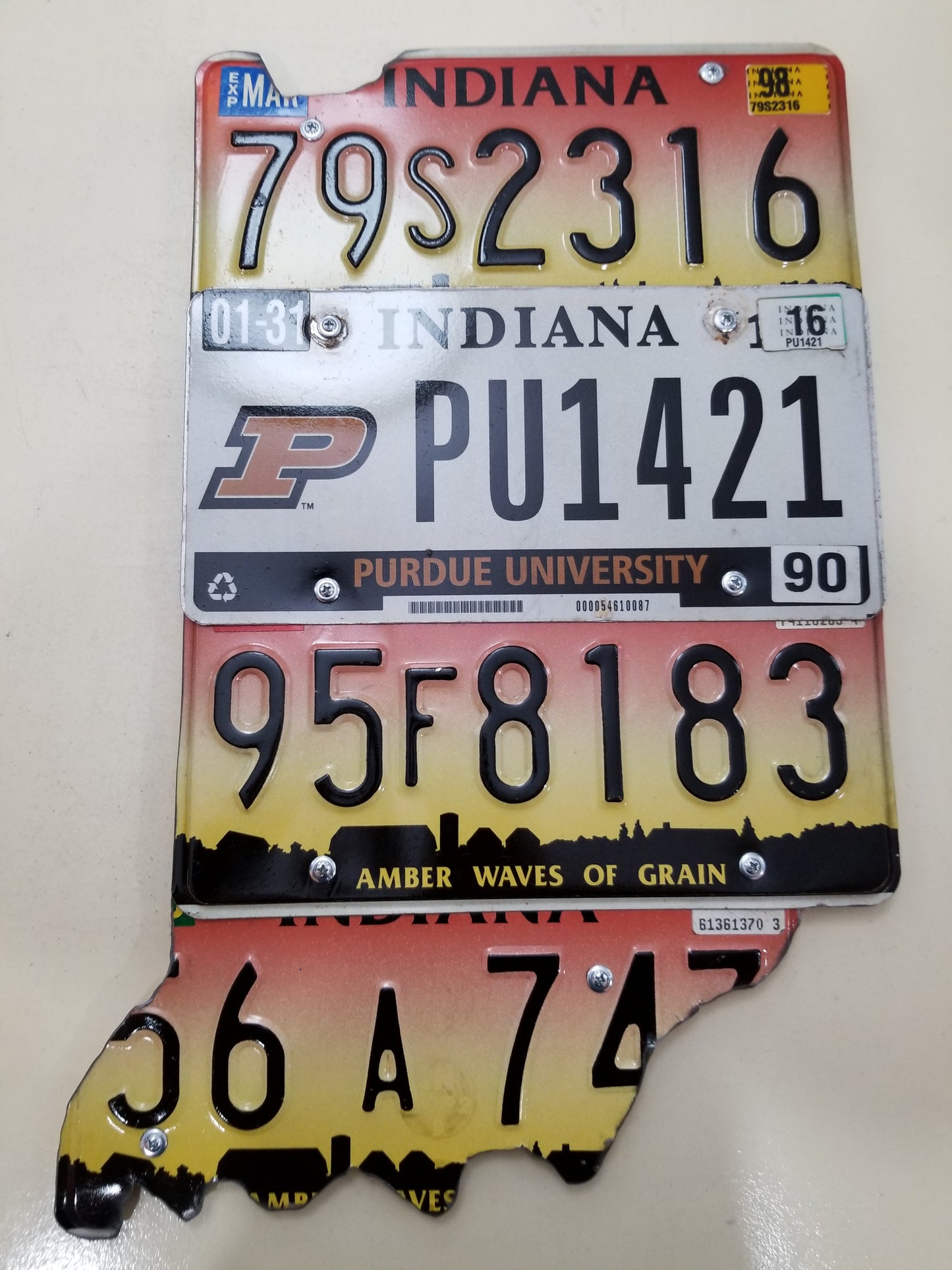 Colts, Purdue, State of Indiana License Plate Signs