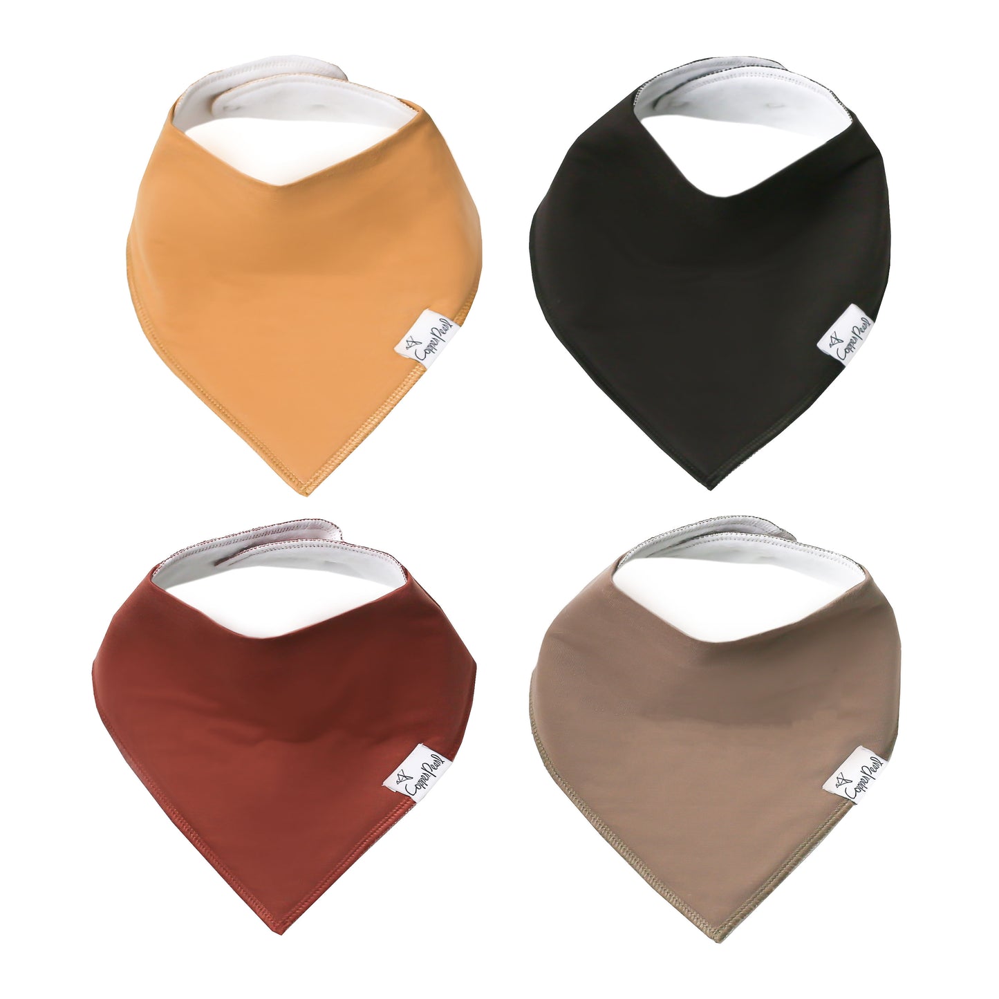 Copper Pearl Bandana Bibs