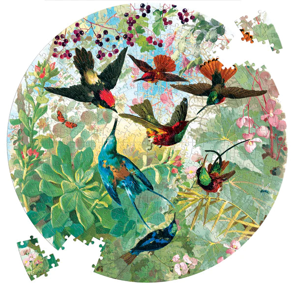 Hummingbirds Round Puzzle