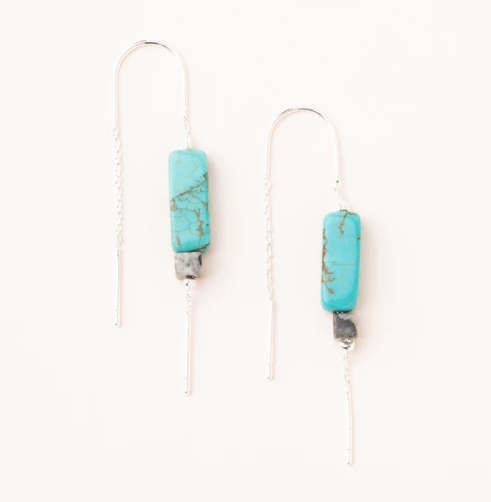 Scout Rectangle Stone Earrings
