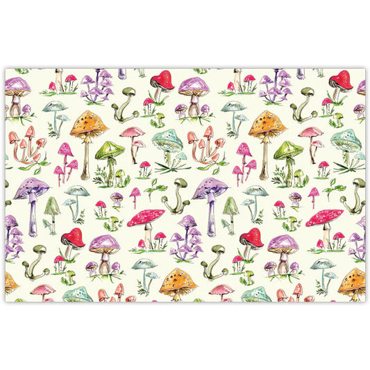 Folded Note Handpainted Wonderland Mushroom