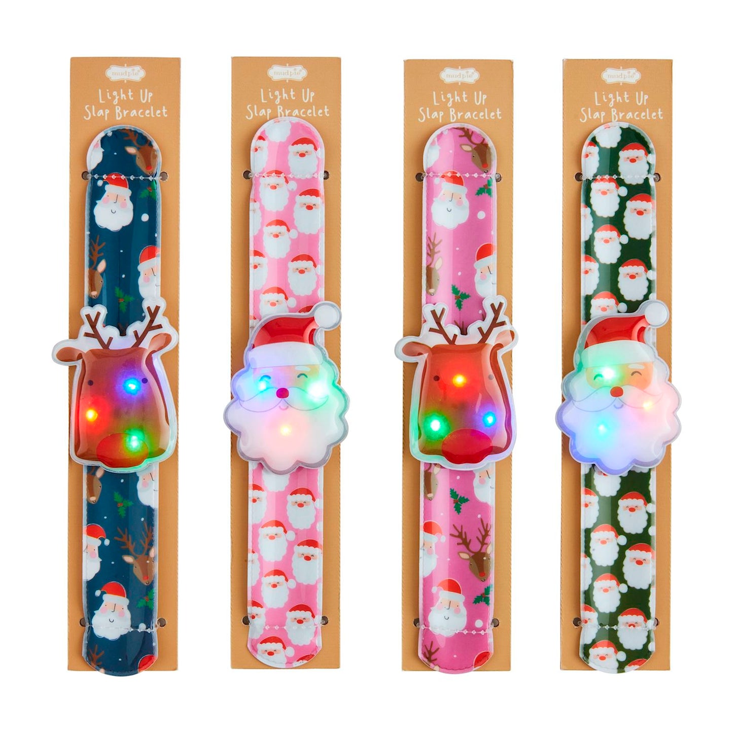 Mud Pie Christmas Light-Up Slap Bracelet