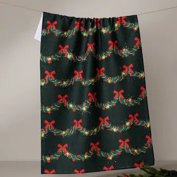 Geometry Christmas Print Tea Towels