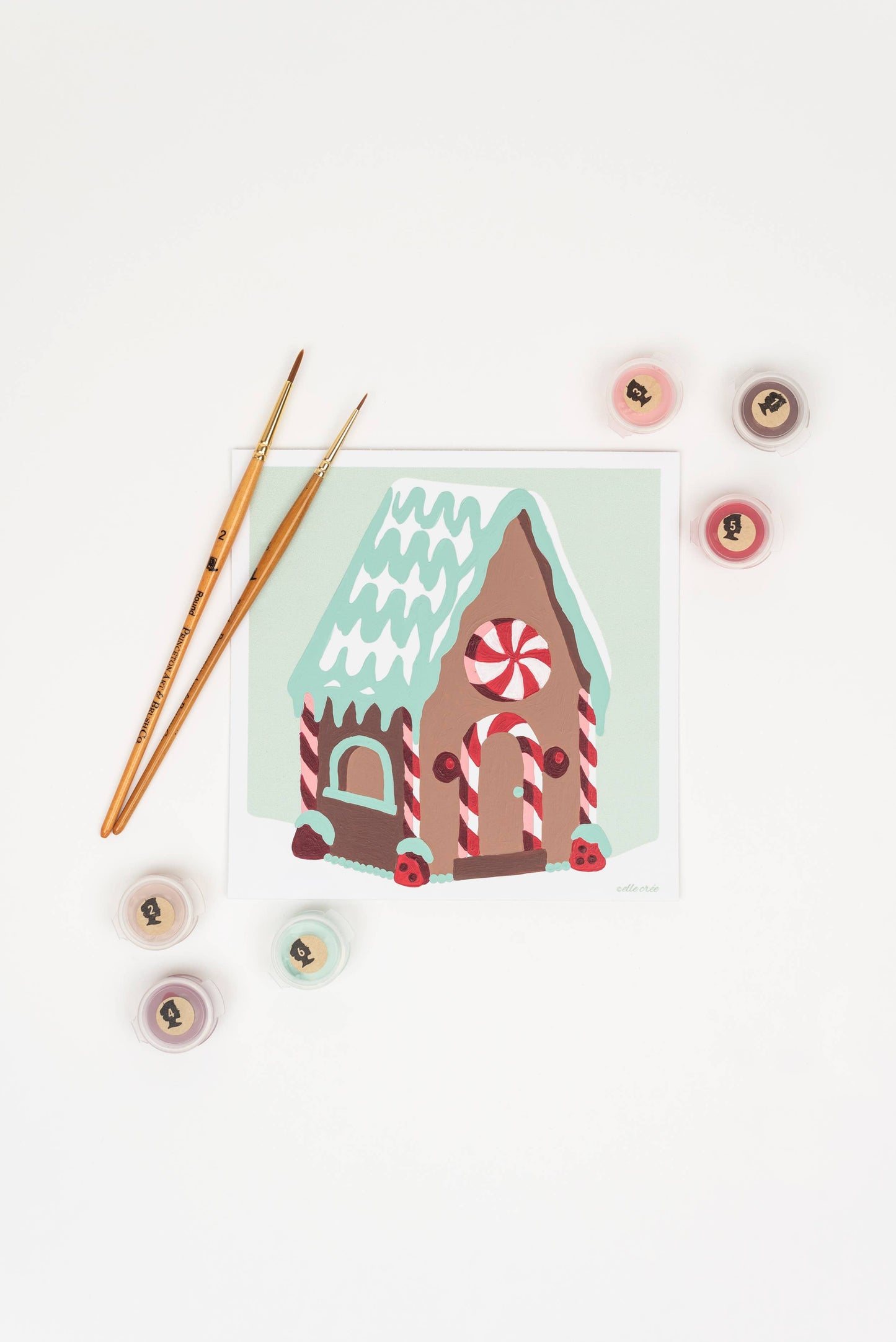 Gingerbread House MINI Paint-by-Number Kit