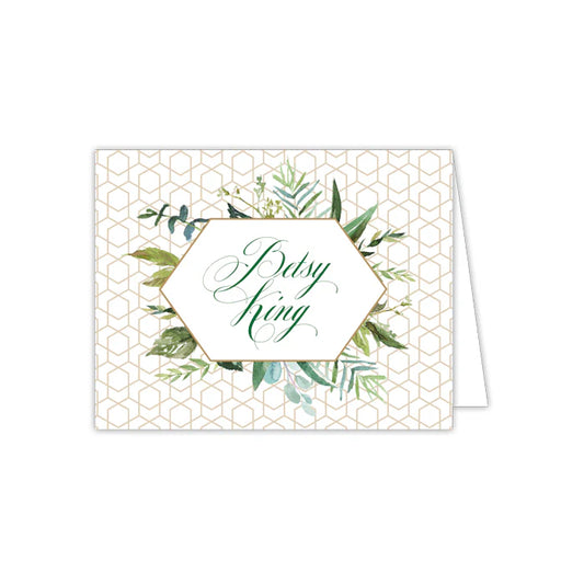 RB Hand painted Greenery Folded Note