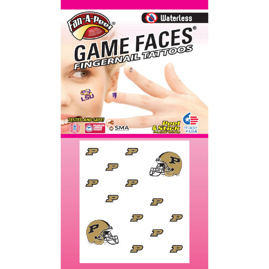 Purdue Game Faces® Temporary Fingernail Tattoos