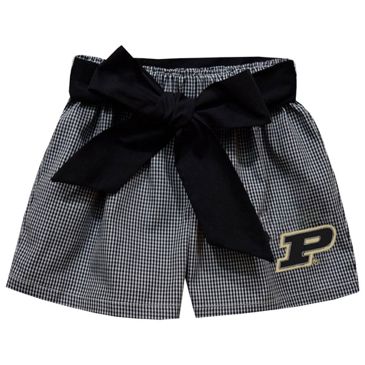 Purdue Boilermakers Embroidered Black Girls Short-Sash