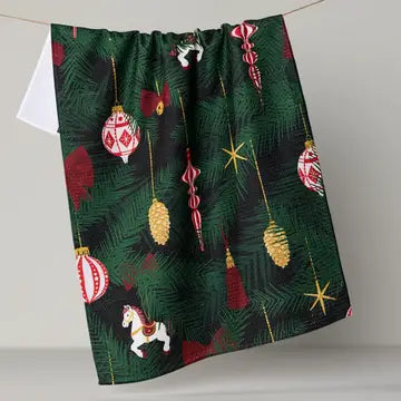 Geometry Christmas Print Tea Towels