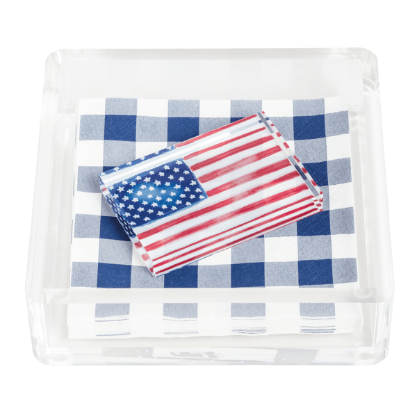 Mudpie Flag Napkin Holder and Weight