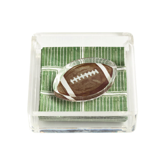 Mud Pie Football Napkin Caddy Set