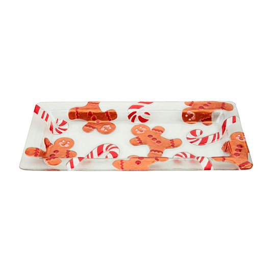 Mudpie Glass Gingerbread Tray