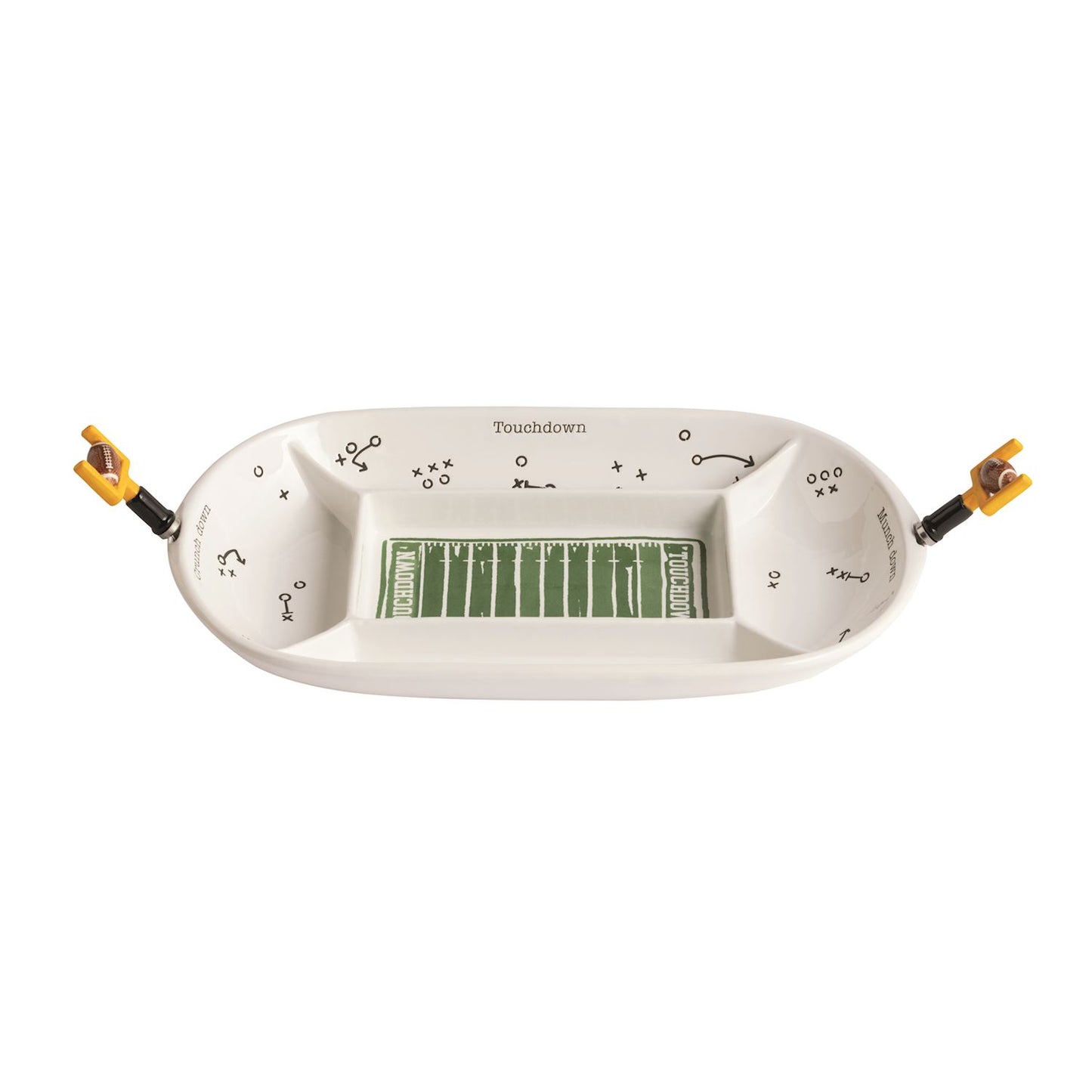 Mud Pie Divided Football Field Platter