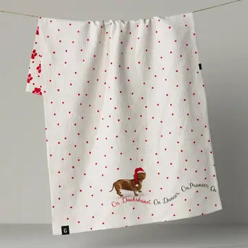 Geometry Christmas Print Tea Towels