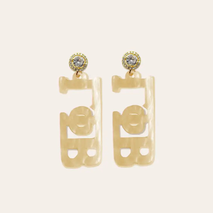 So Sorority Acrylic Earrings