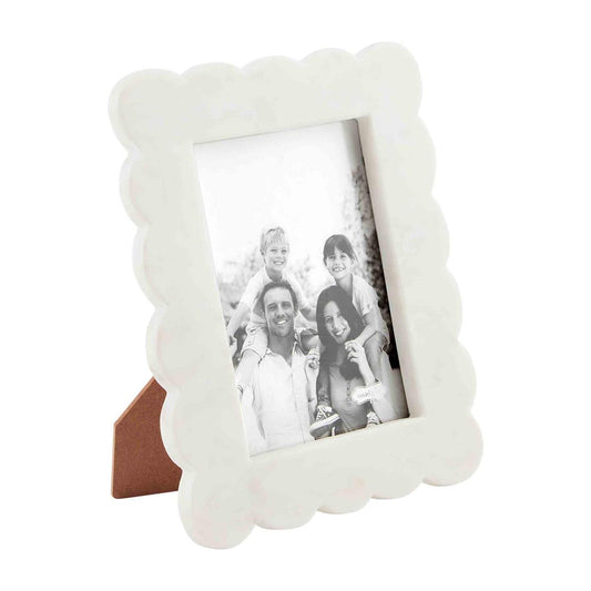 Mudpie Scalloped Marble Frames