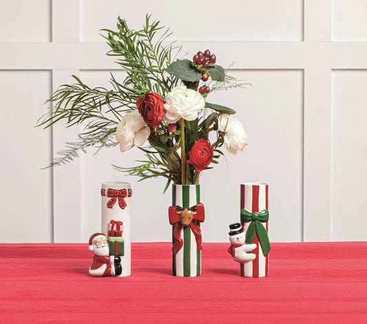 Mud Pie Bow Ceramic Stem Vase