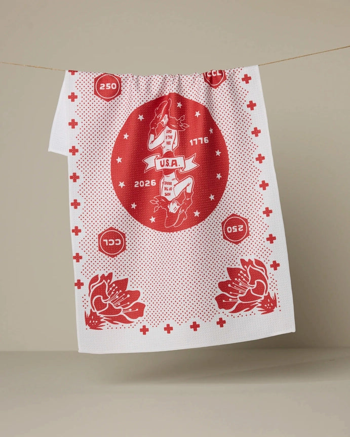 Geometry Summer Print Tea Towels