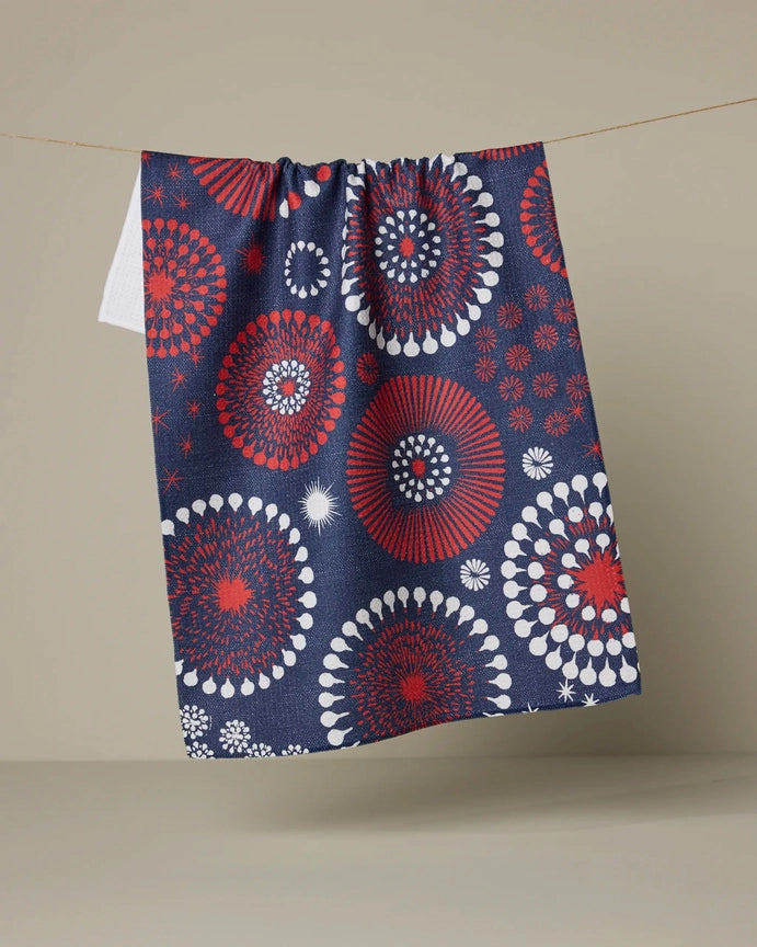 Geometry Summer Print Tea Towels
