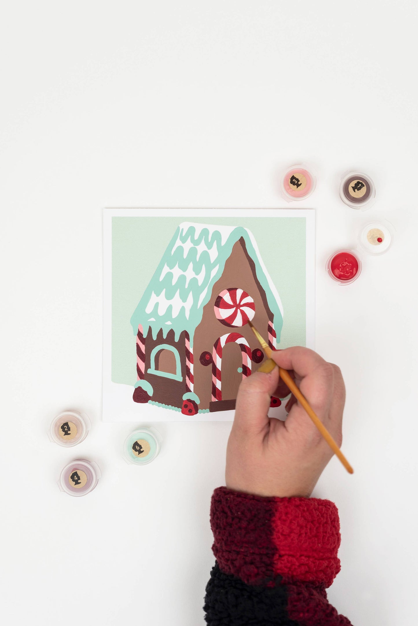 Gingerbread House MINI Paint-by-Number Kit