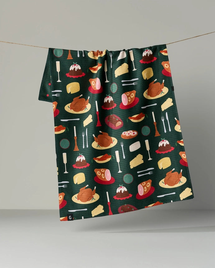 Geometry Fall Print Tea Towels