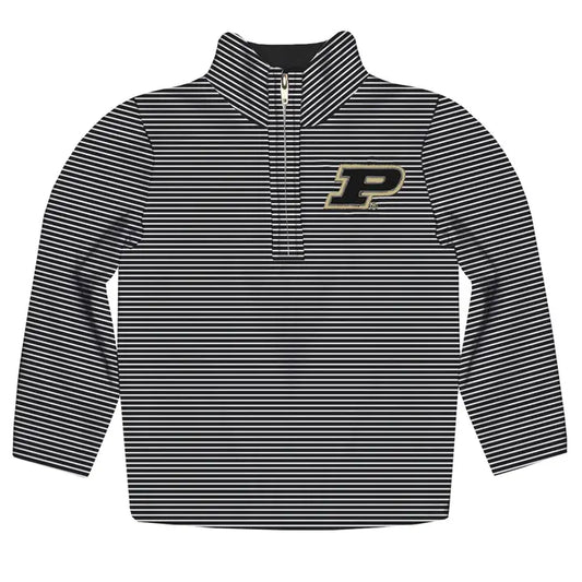 Purdue Embroidered Stripes Quarter Zip