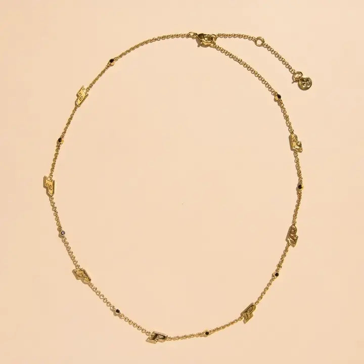 Nickel & Suede Purdue University Gem Delicate Saturn Chain Necklace
