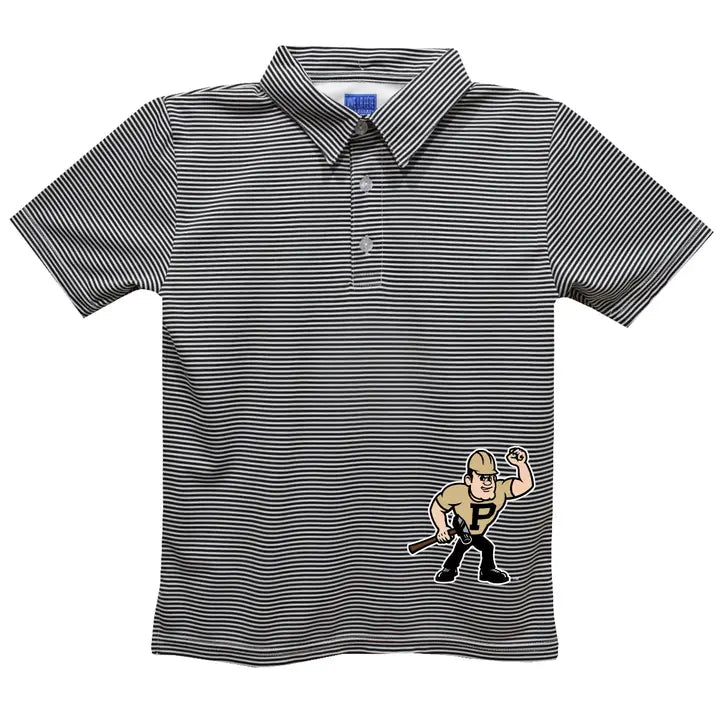 Purdue Black Stripes Polo