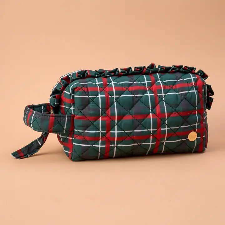The Darling Effect Holiday Quilted Cosmetic Pouch