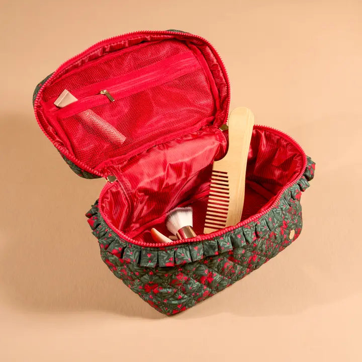 The Darling Effect Holiday Quilted Cosmetic Bag